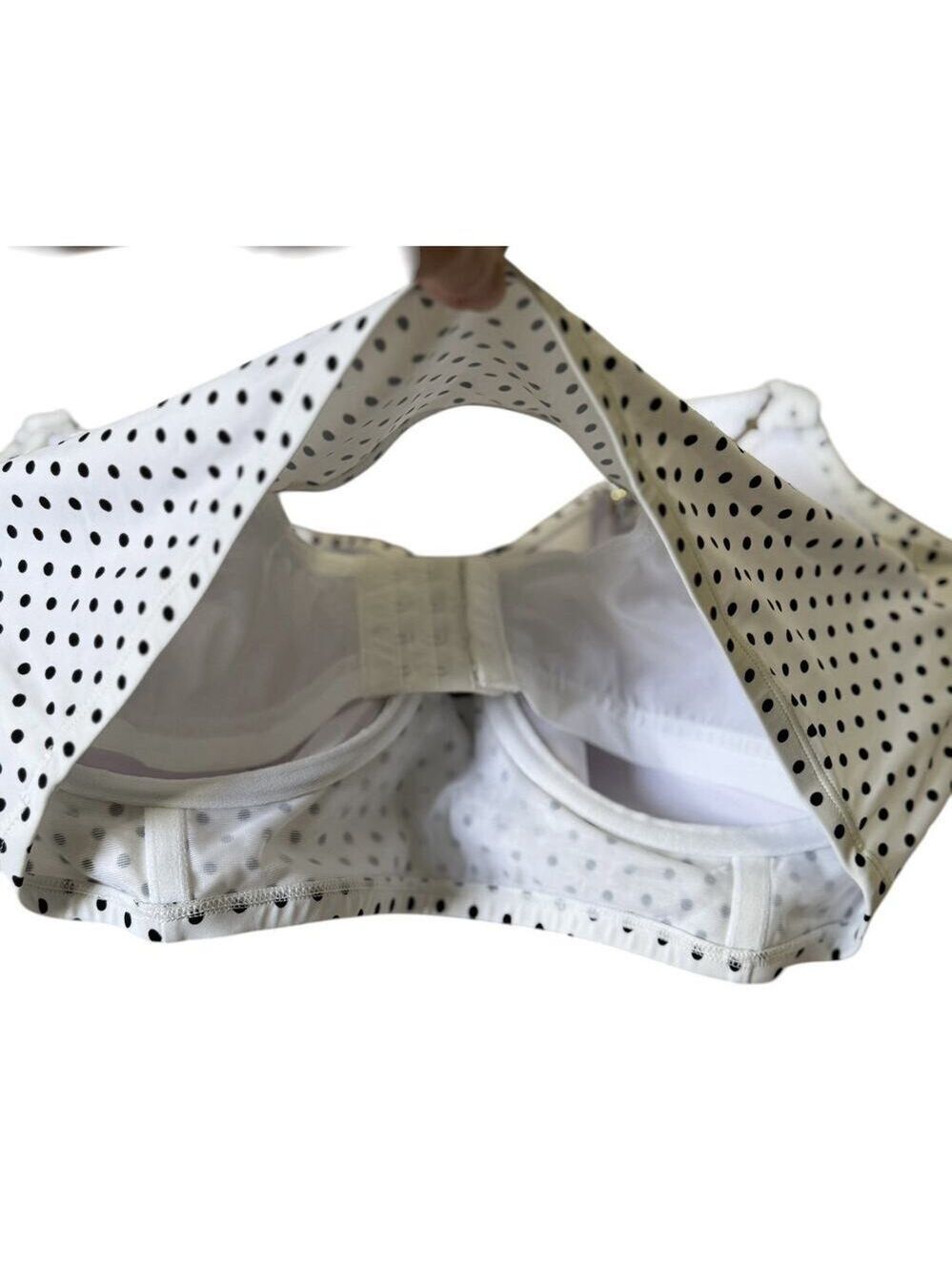 Swimsuits For All Bikini Sz 38G/20 Black White Polka Dot Bow High Waist Brief - Picture 7 of 11